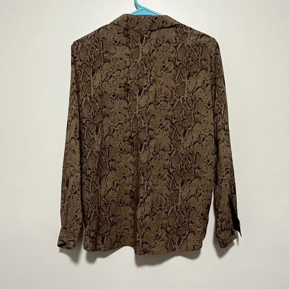 Rails Tan Snake Print Button Down Shirt - Picture 6 of 8
